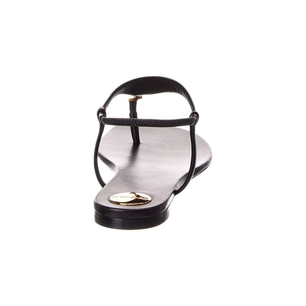 Saint Laurent Cassandre Leather Sandal, Black - Picture 3 of 5